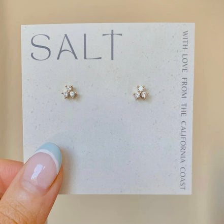 Trinity Studs | Dainty Stud Earrings | Rhinestone Stud