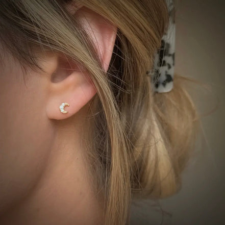 Star & Moon Studs | Gold | Tiny & Dainty - SALT by Sarah Curtis

Stud Earrings