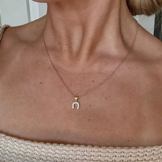 Lucky Horseshoe Necklace | Gold | Cowgirl Necklace