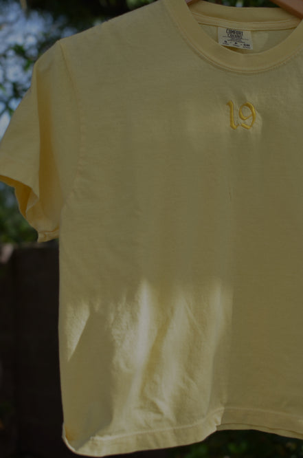 Lucky Number Custom Embroidered Tee - Comfort Colors