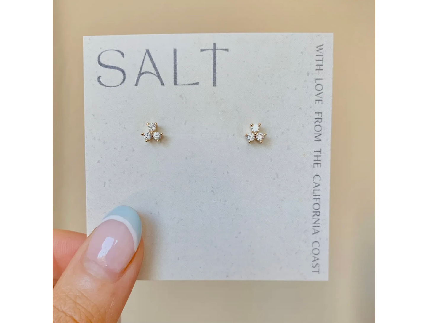 Trinity Studs | Dainty Stud Earrings | Rhinestone Stud