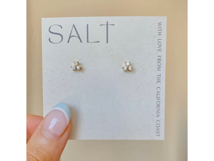 Trinity Studs | Dainty Stud Earrings | Rhinestone Stud