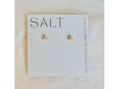 Trinity Studs | Dainty Stud Earrings | Rhinestone Stud
