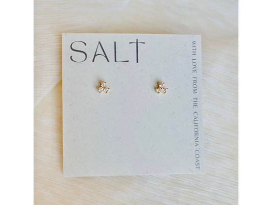Trinity Studs | Dainty Stud Earrings | Rhinestone Stud