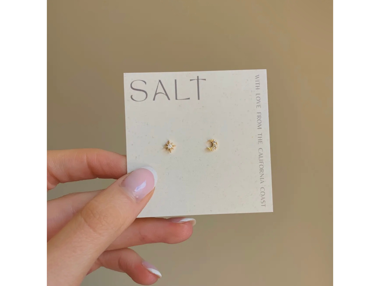 Star & Moon Studs | Gold | Tiny & Dainty - SALT by Sarah Curtis

Stud Earrings