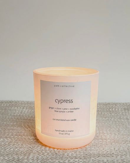 Cypress – 13 oz Clove + Blue Spruce Candle