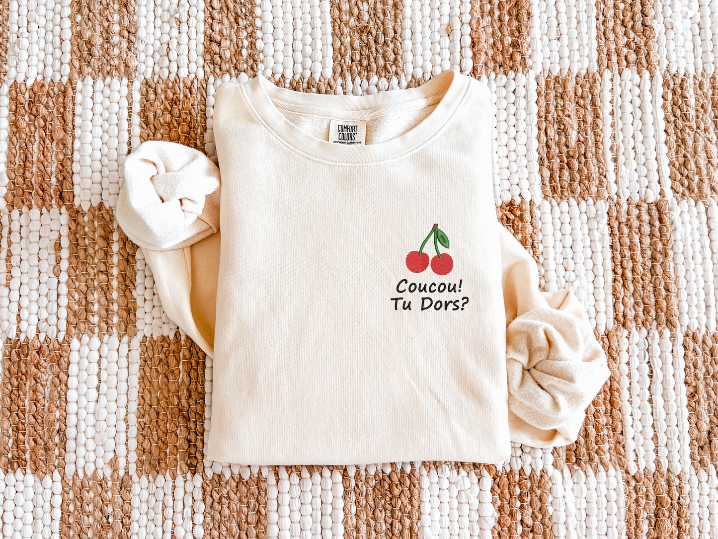 Harry Styles Cherry Embroidered Sweatshirt — Comfort Colors 1466 Crewneck