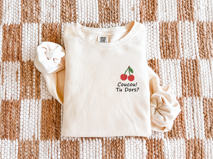 Harry Styles Cherry Embroidered Sweatshirt — Comfort Colors 1466 Crewneck